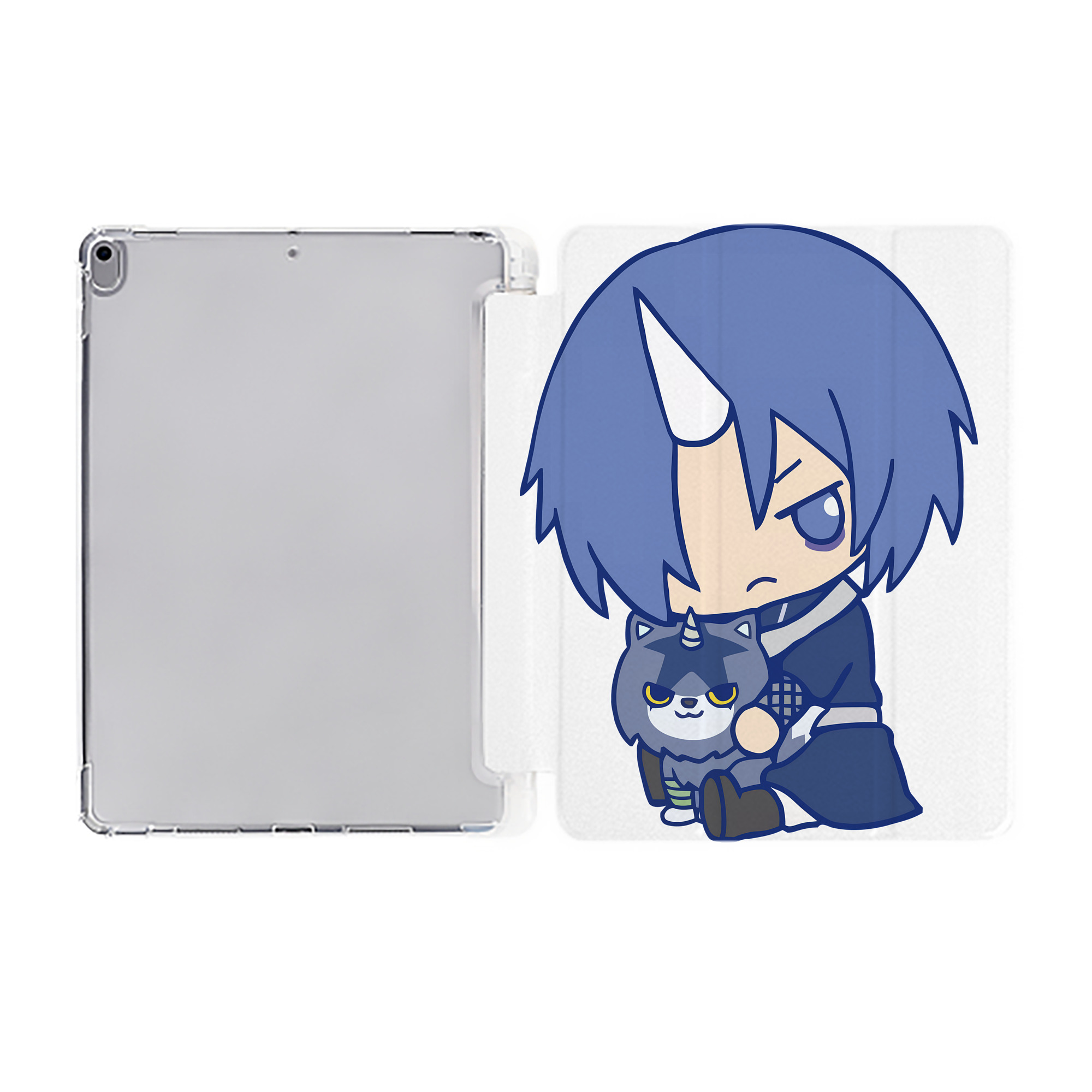 （画像用） 転スラ Regarding Reincarnated to Slime IPad ケース ペン収納付き 三つ折りスタンド PUレザー×シリコン 対応機種9.5/10.5/10.9インチ
